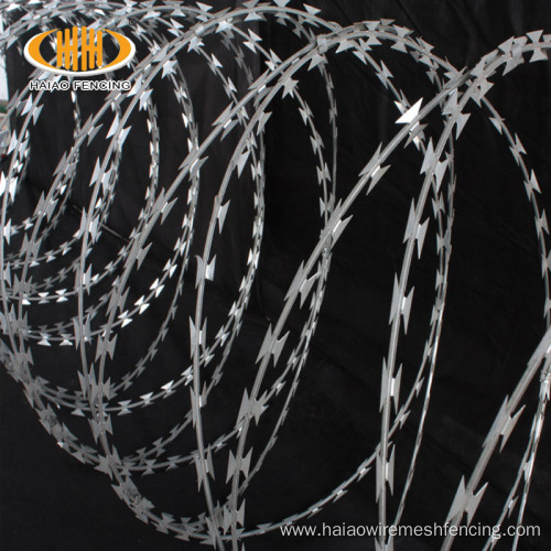 Hot dip Galvanized razor barbed wire fence